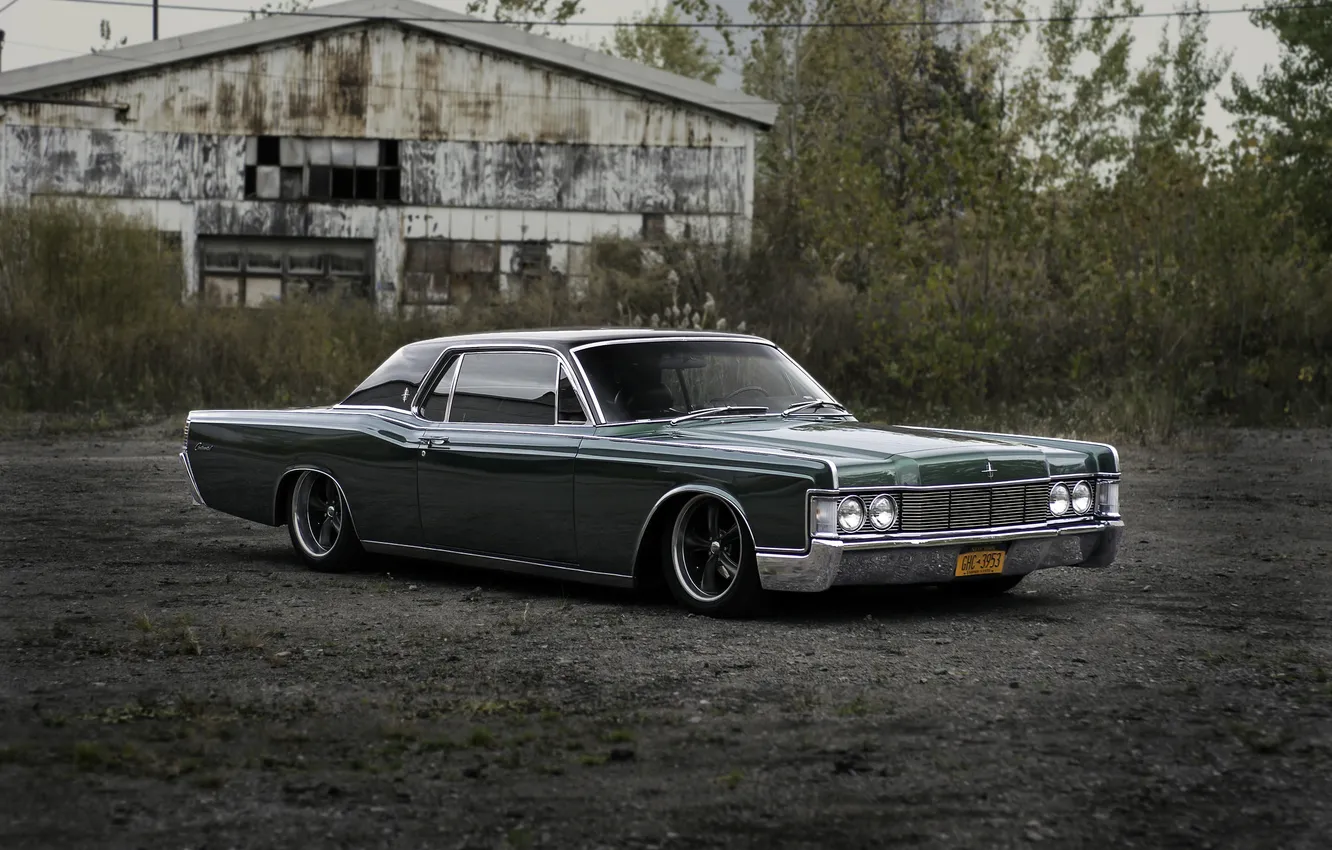 Photo wallpaper Lincoln, green, Continental