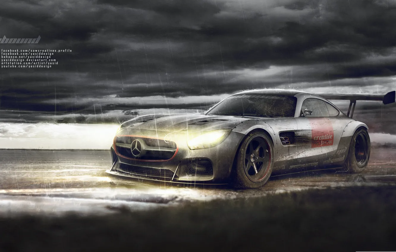 Photo wallpaper Mercedes, AMG, inbound, YASIDDESIGN