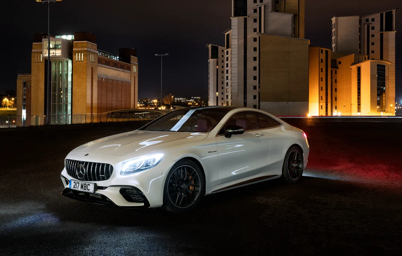 Photo wallpaper lights, Mercedes-Benz, AMG, Coupe, 2018, 4MATIC, S63