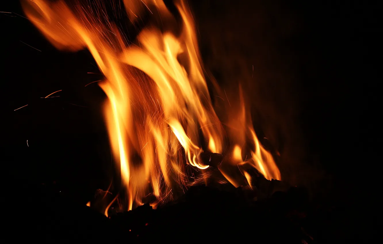 Photo wallpaper background, fire, flame, the fire, sparks