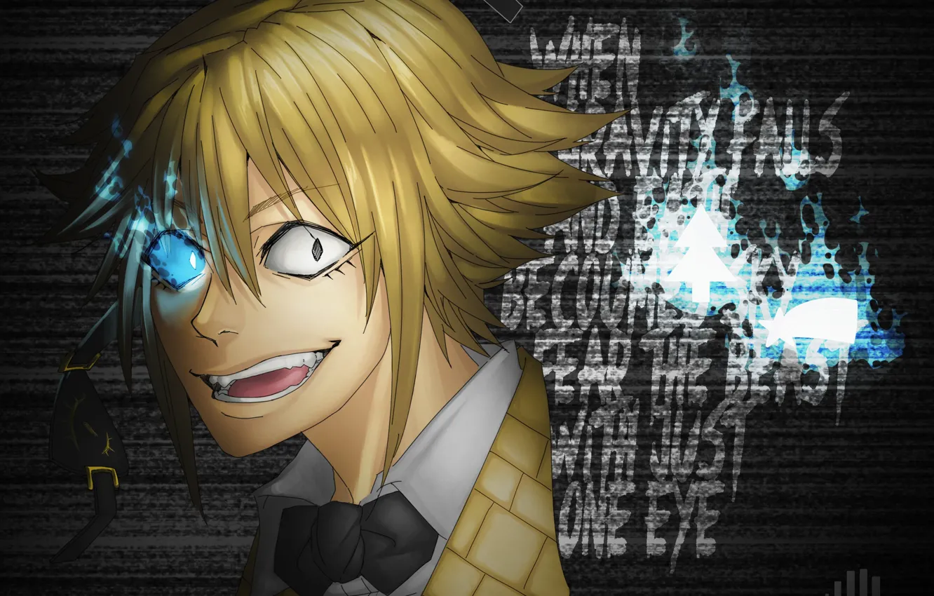 Photo wallpaper magic, people, being, art, triangle, Gravity Falls, Bill Cipher