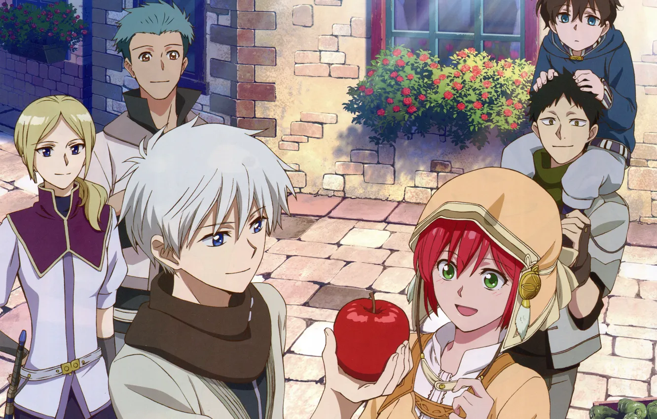 Photo wallpaper friends, red Apple, shirayuki, akagami no shirayukihime, Red Haired Snow White, Zen Wistaria, on the …