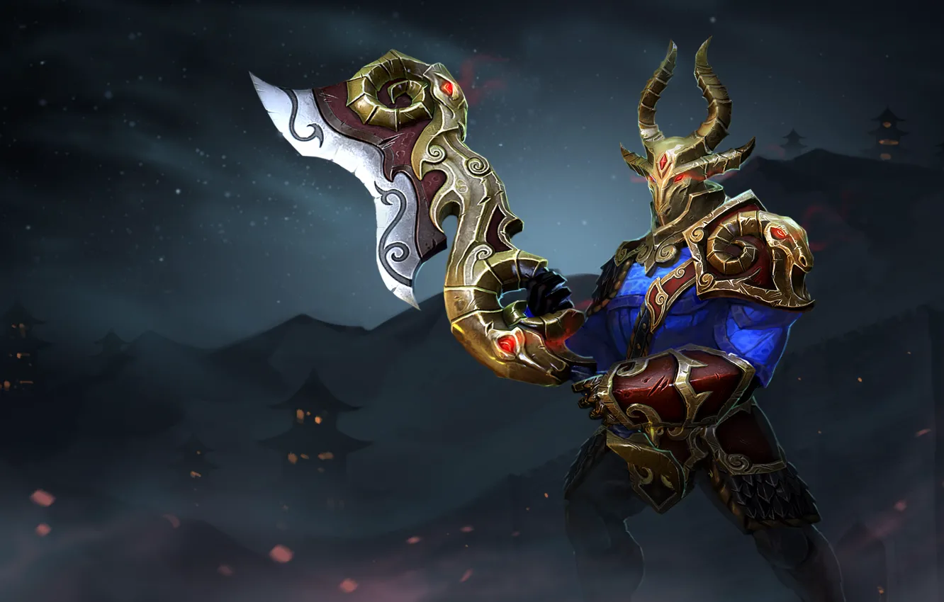 Photo wallpaper weapons, sword, armor, art, helmet, knight, dota 2, Sven