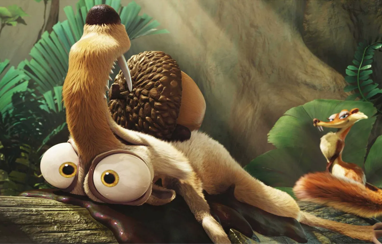 Photo wallpaper cartoon, protein, ice age, Ice Age, nuts