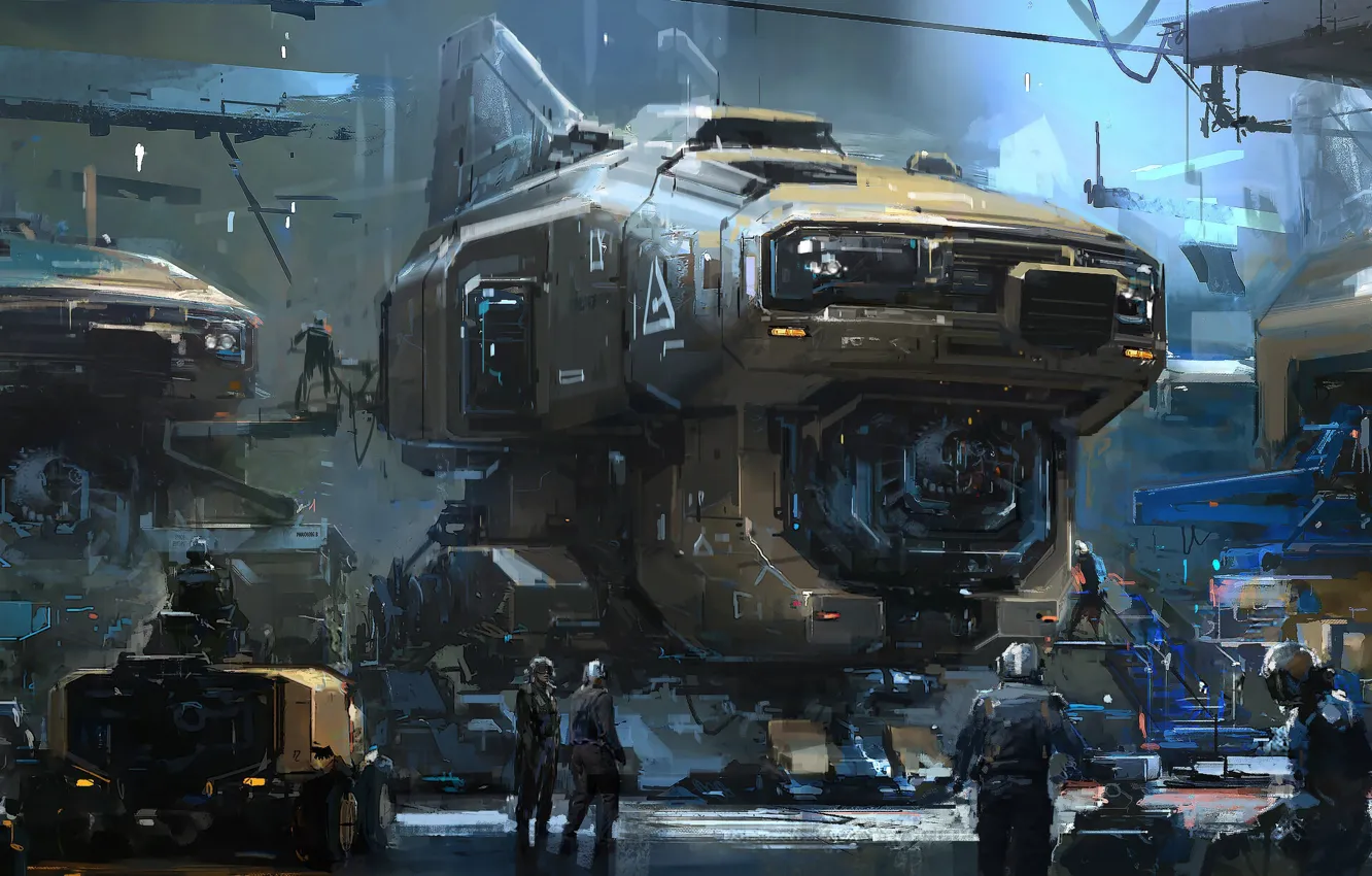 Photo wallpaper fiction, people, ship, base, staff, Eric Gagnon