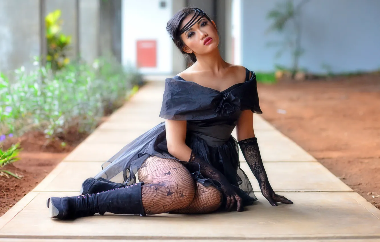 Photo wallpaper girl, pose, VIVI RAINY