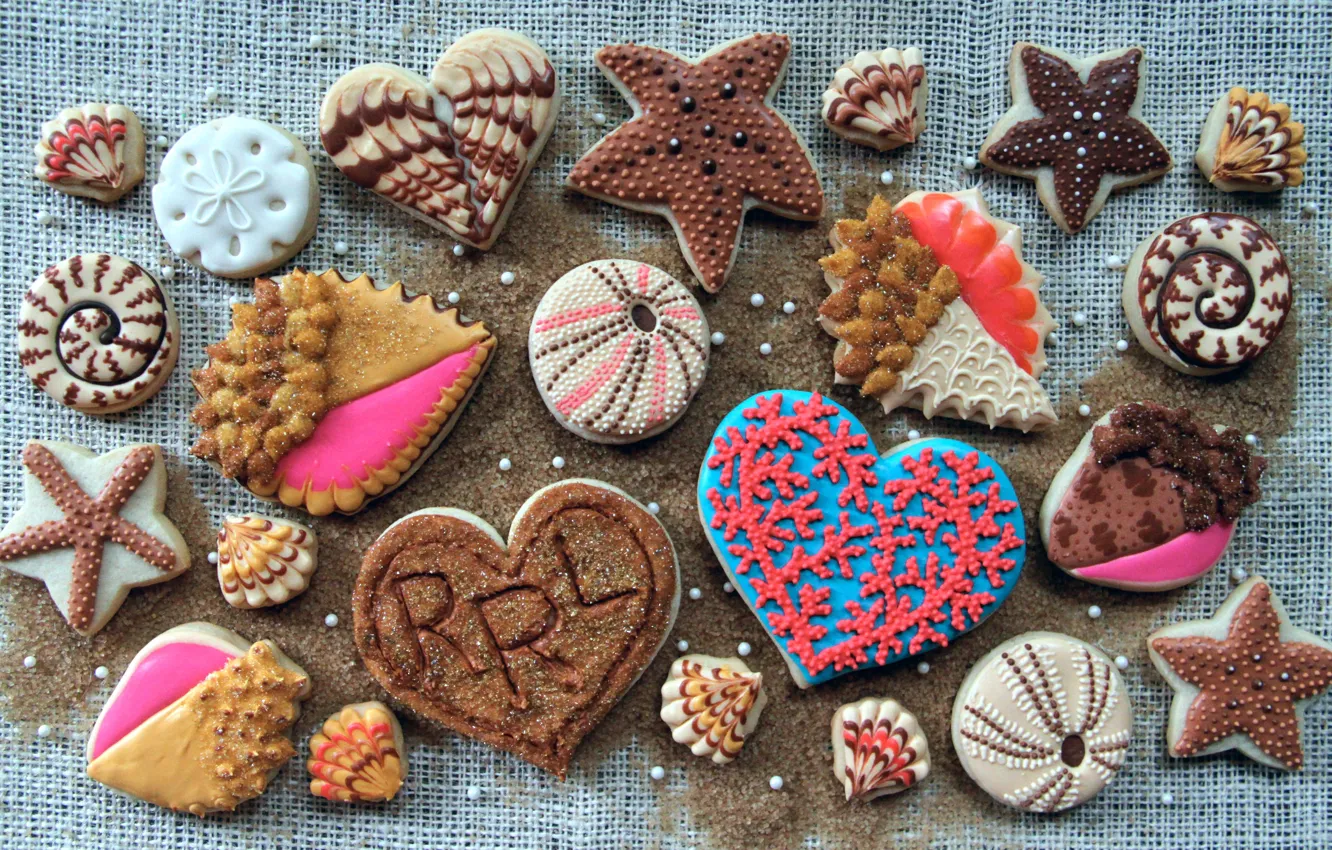Photo wallpaper cookies, dessert, cakes, glaze
