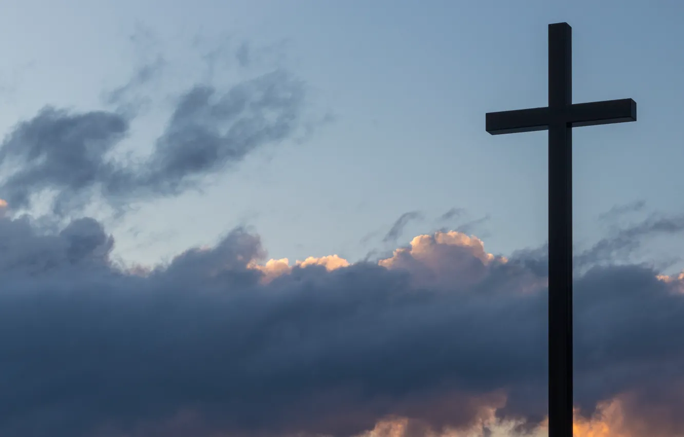 Photo wallpaper love, cross, clouds, Christian, sunlight, God, Jesus, Greg Rosenke
