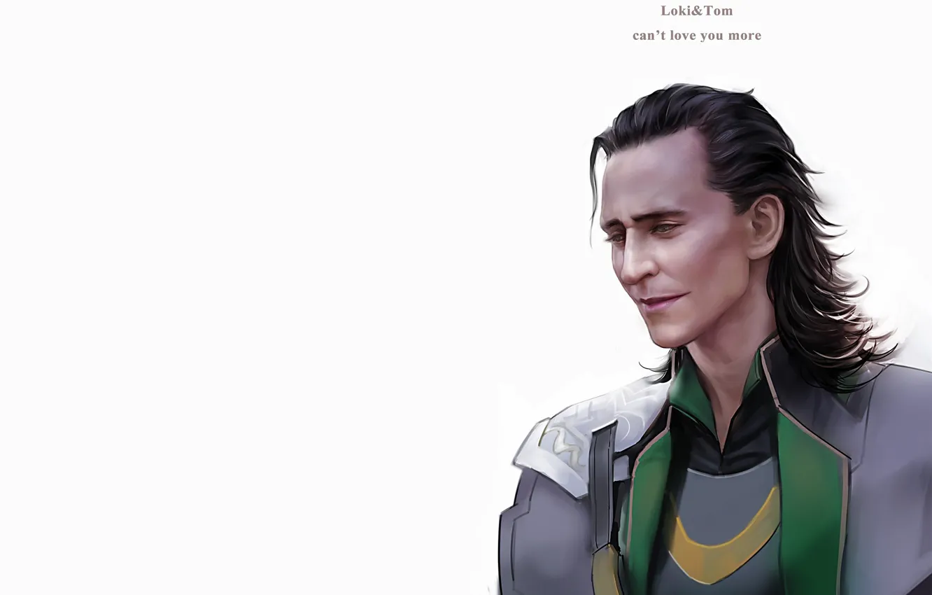 Photo wallpaper white background, Thor, Loki