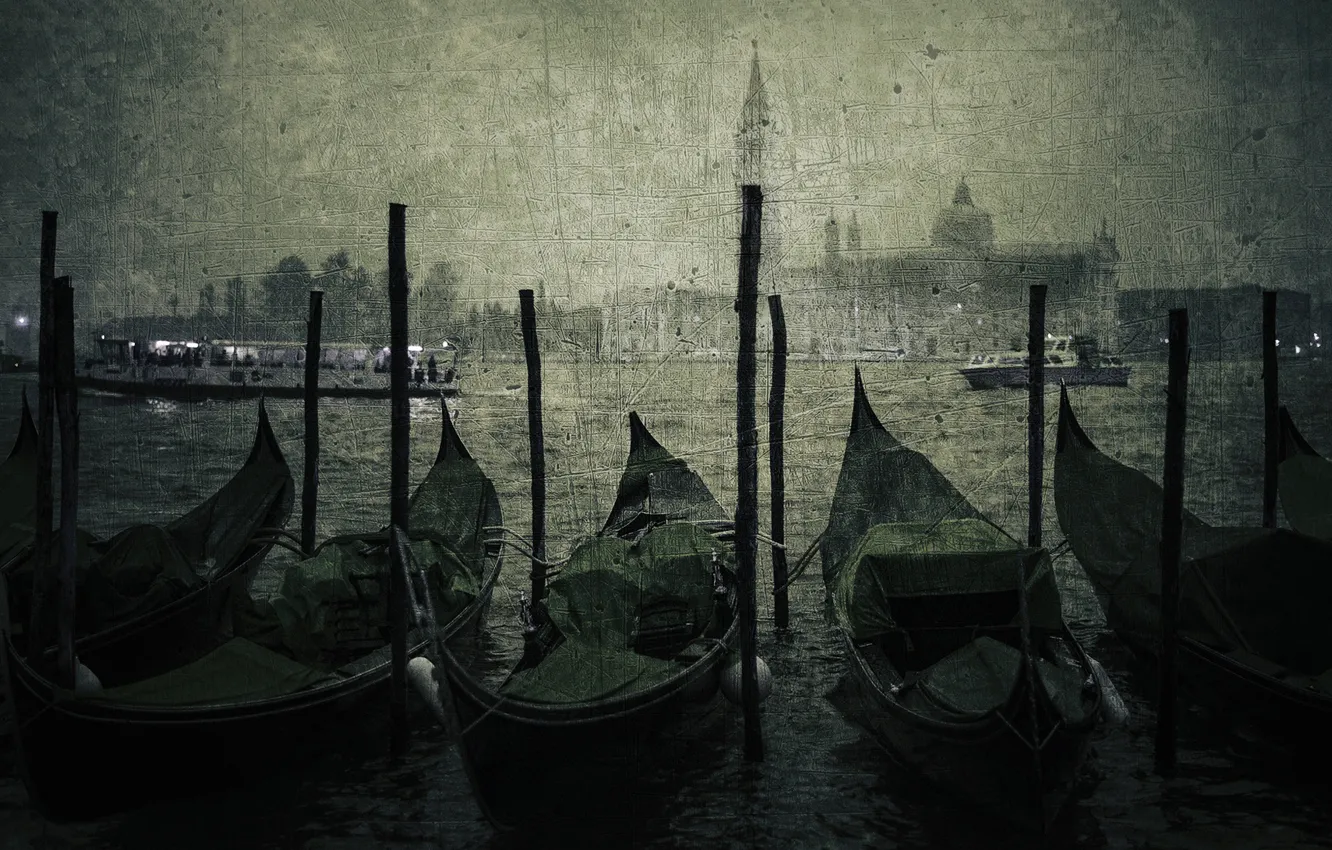 Photo wallpaper boat, texture, Italy, Venice, gondola