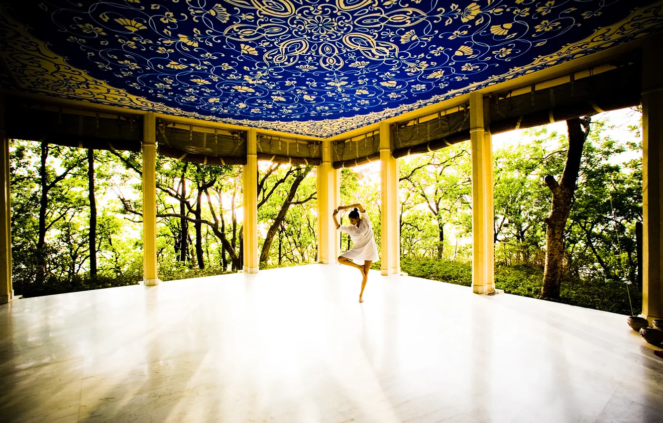 Photo wallpaper girl, dance, relax, yoga