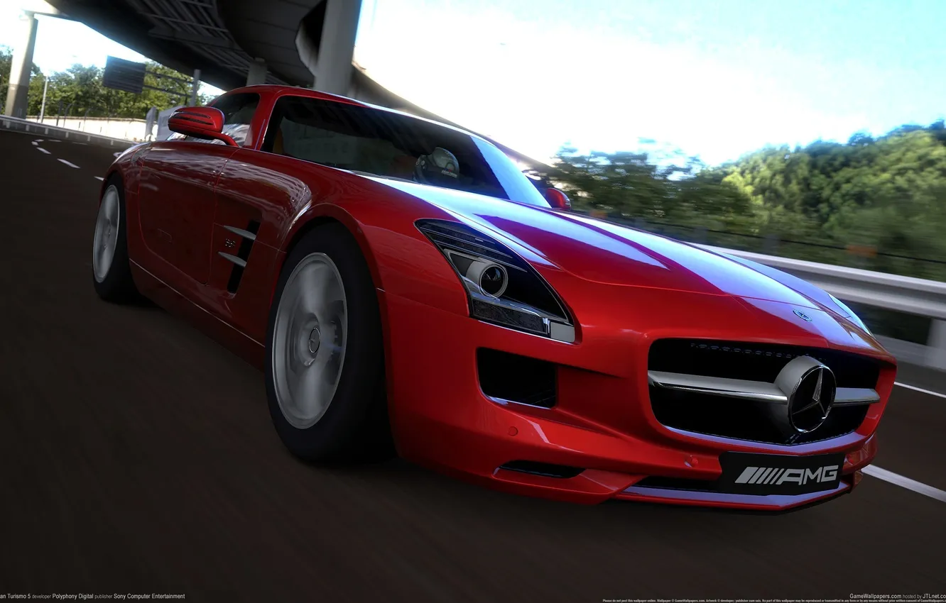 Photo wallpaper Mercedes, Benz, gran turismo 5, AMG, SLS