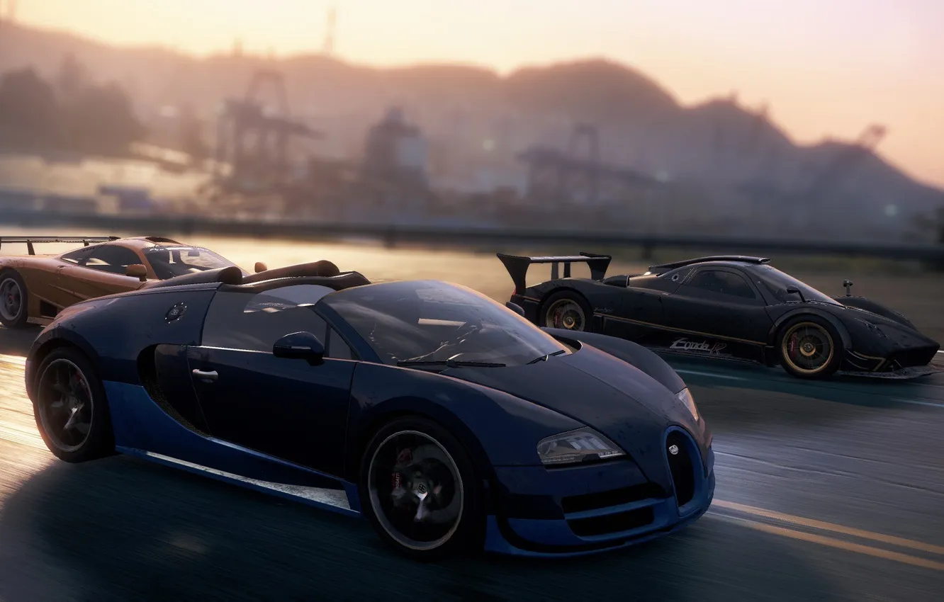 Photo wallpaper road, race, McLaren, sports cars, Zonda R, need for speed most wanted 2012, Veyron Grand …