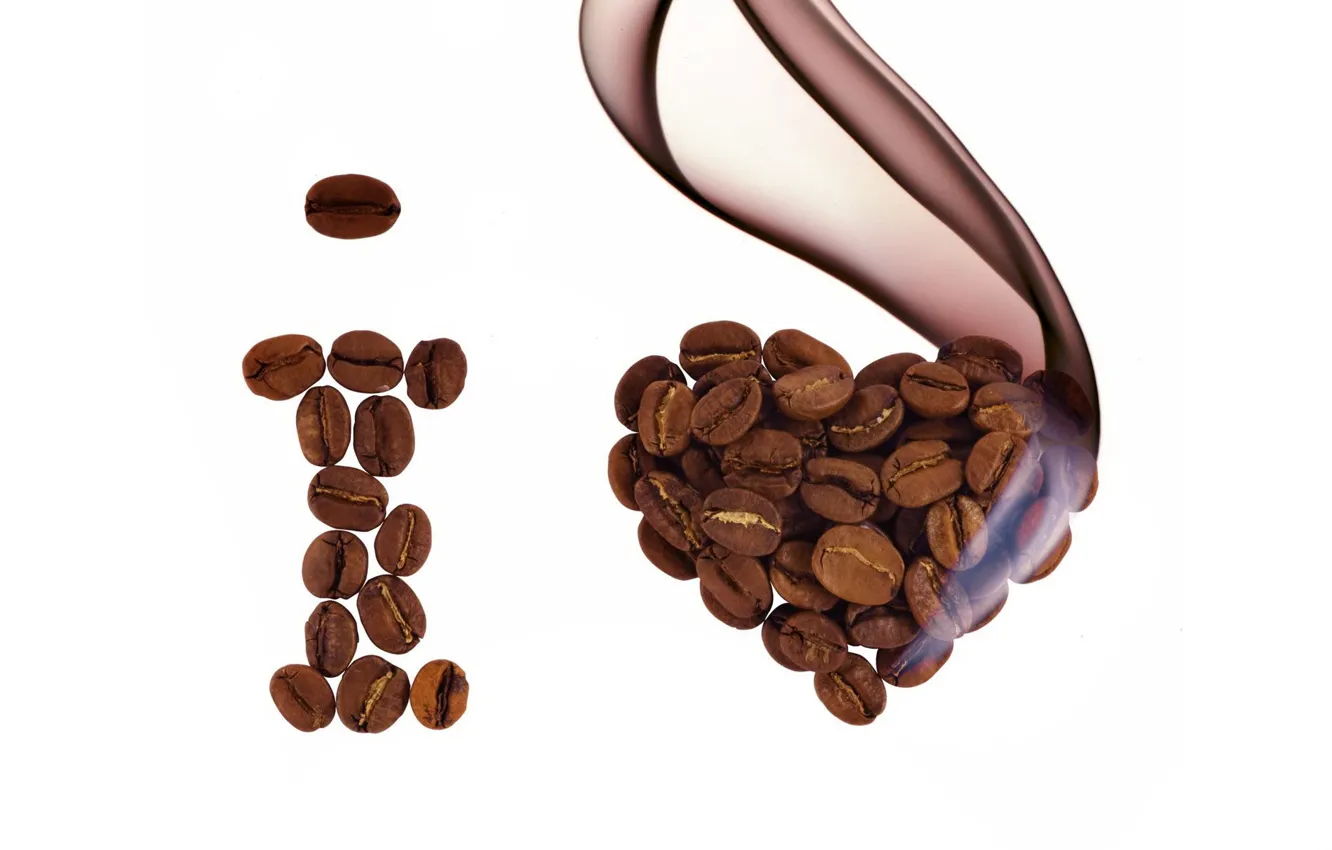 Photo wallpaper love, coffee, grain