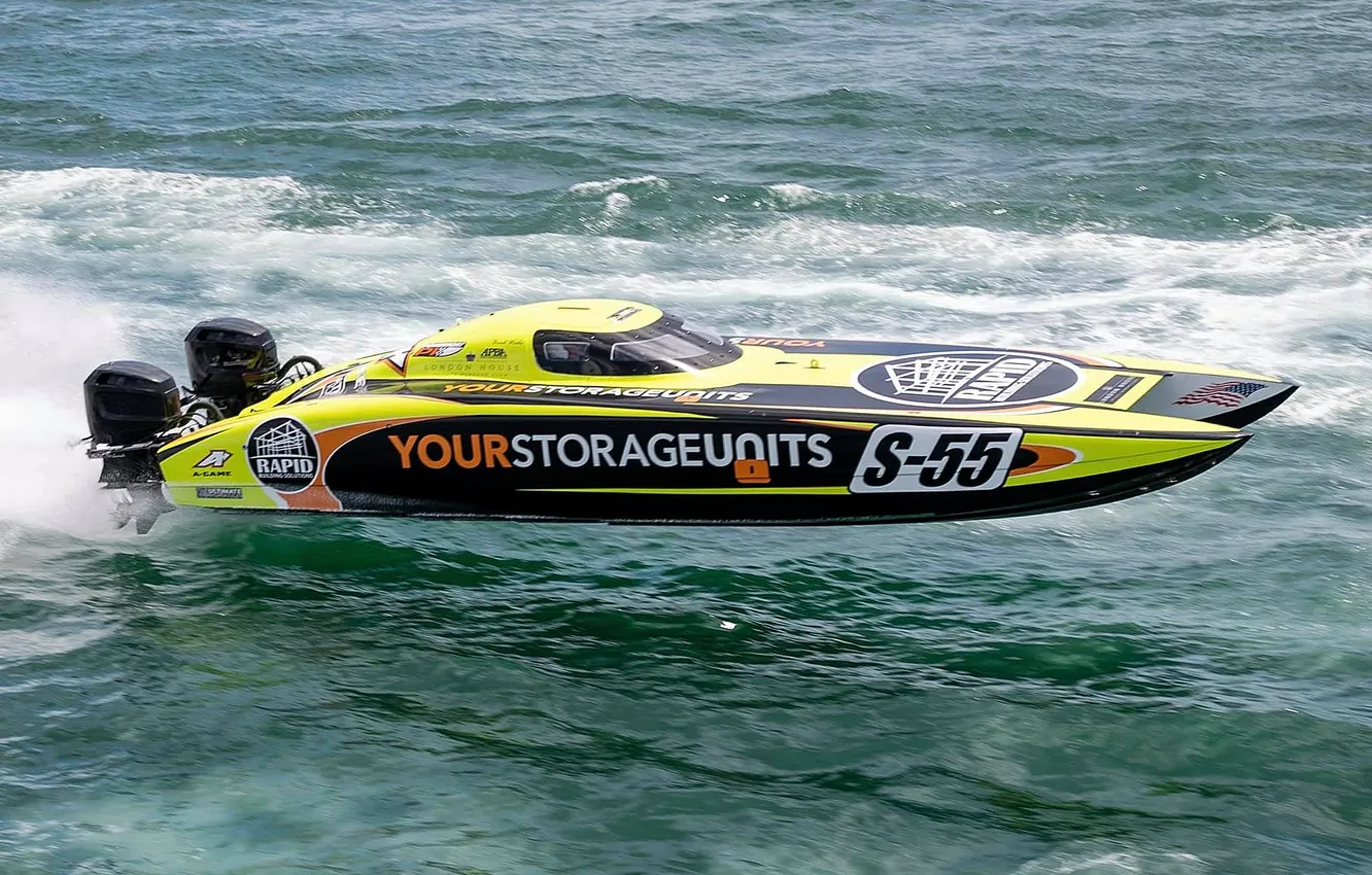 Photo wallpaper race, boat, speed