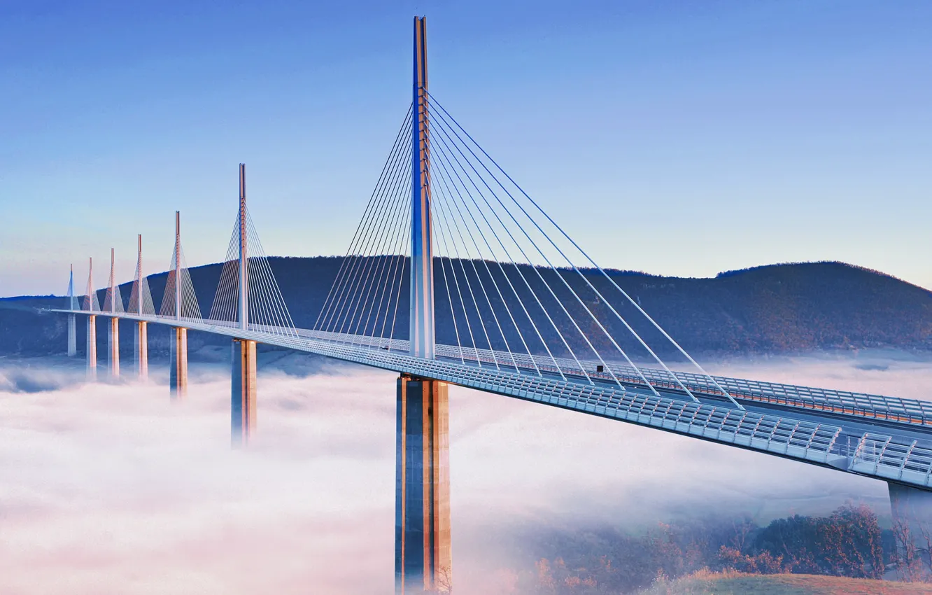 Photo wallpaper bridge, modern, engineering
