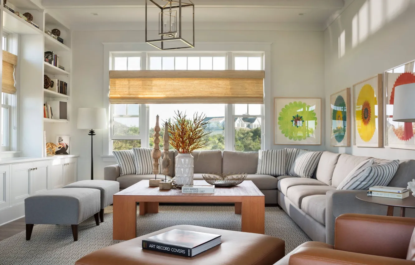 Photo wallpaper room, style, New York, interior, living room, by Smiros & Smiros architects, Quogue, Quogue Shingle-Style …