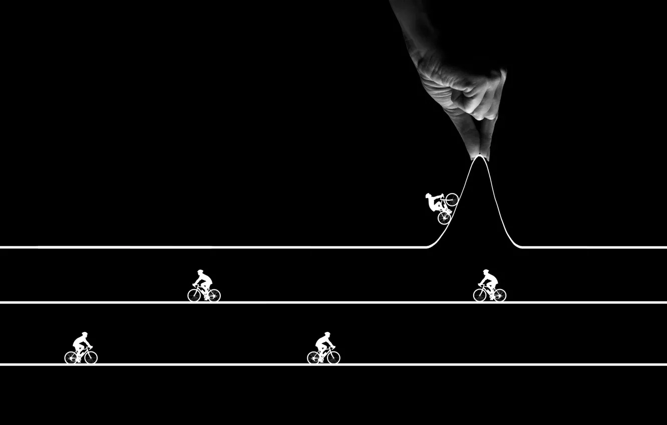 Photo wallpaper bike, background, hands