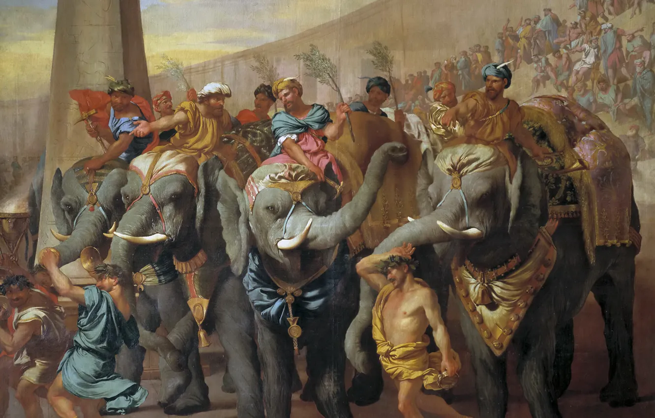 Photo wallpaper picture, genre, Andrea di Leone, Elephants in the Circus