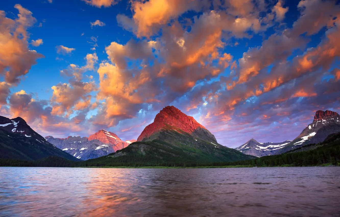 Photo wallpaper clouds, USA, USA, the beauty of nature, Picturesque Landscape, Montana National Park, National Park Montana, …
