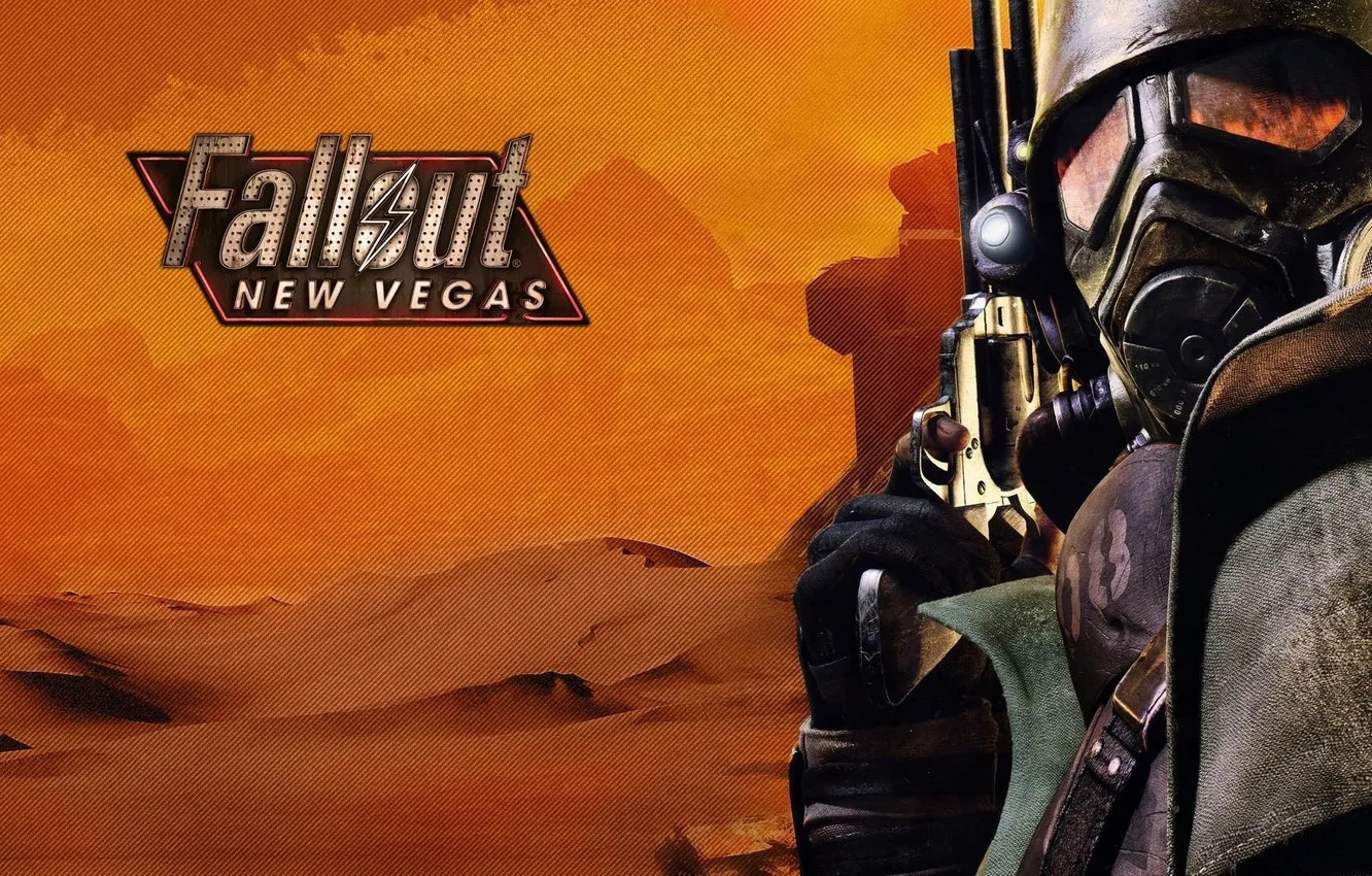 Photo wallpaper gun, Fallout New Vegas, Ranger, desert.