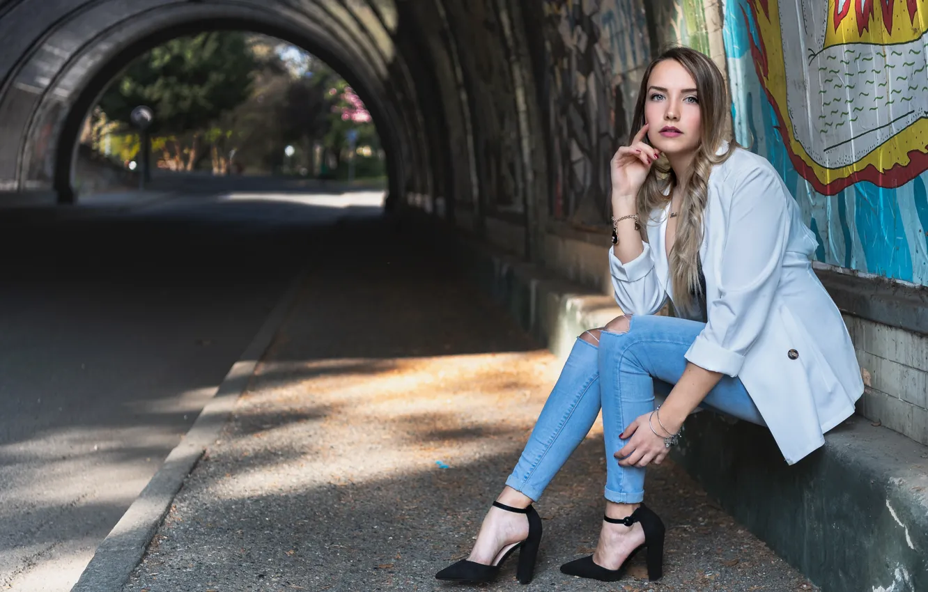 Photo wallpaper girl, model, Federica