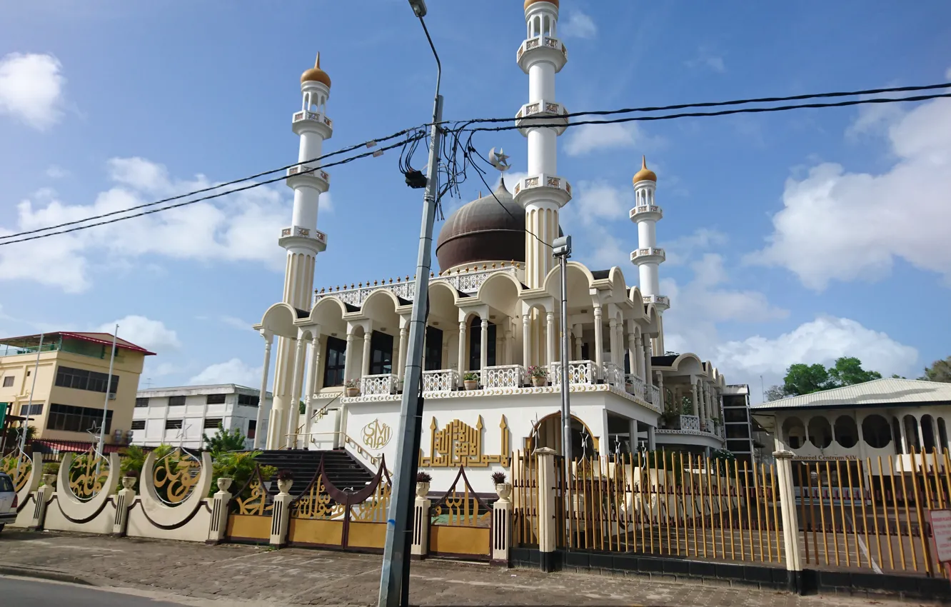 Photo wallpaper Suriname, Mosque, Islam, Paramaribo