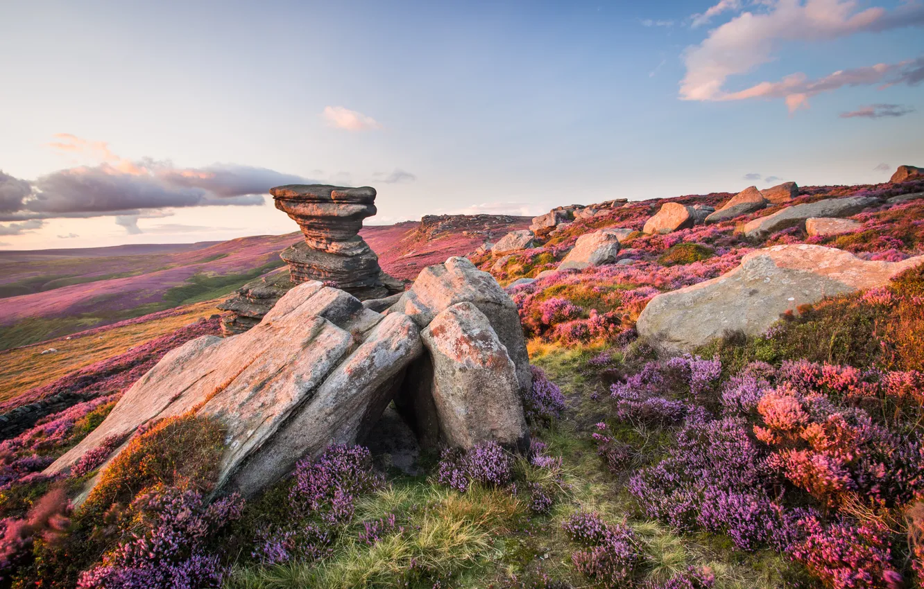 Photo wallpaper the sky, landscape, stones