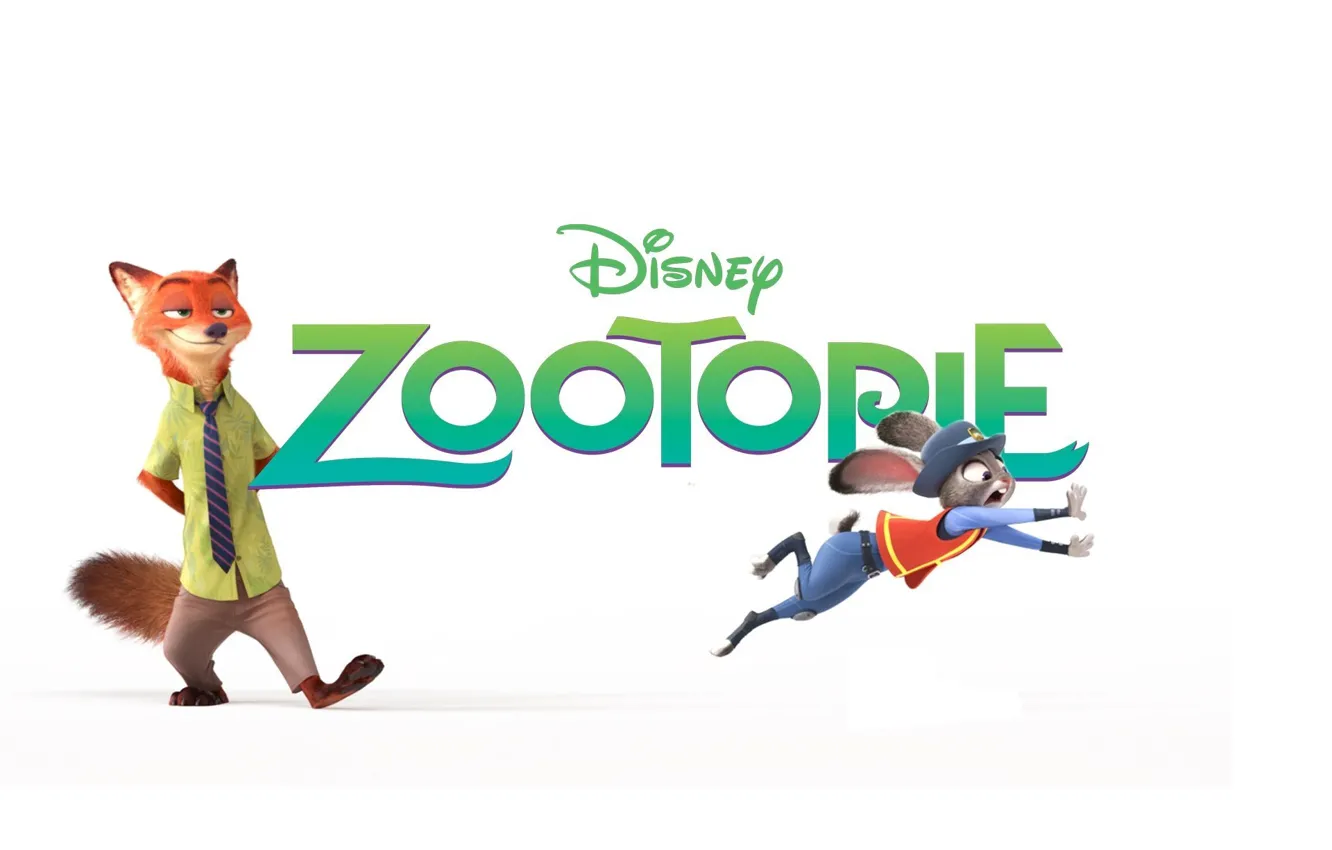Photo wallpaper Disney, Zootopia, Zeropolis, Nick Wilde, Judy Hopps