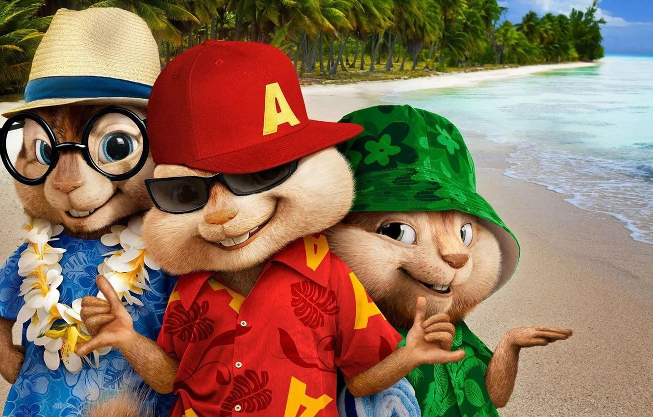 Photo wallpaper cinema, sea, hat, sand, movie, film, animated film, animated movie