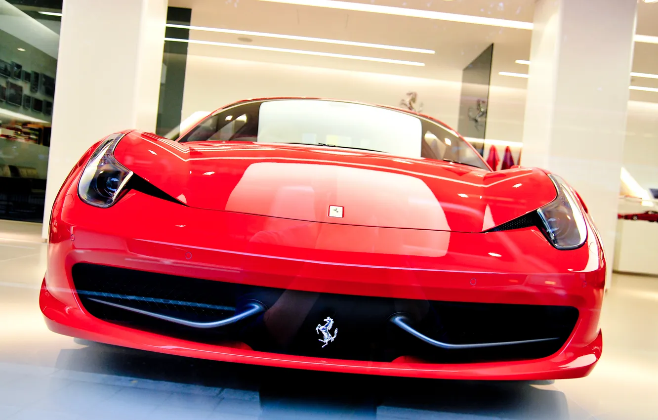 Wallpaper red, red, ferrari, Ferrari, front, Ferrari 458 Italia for ...