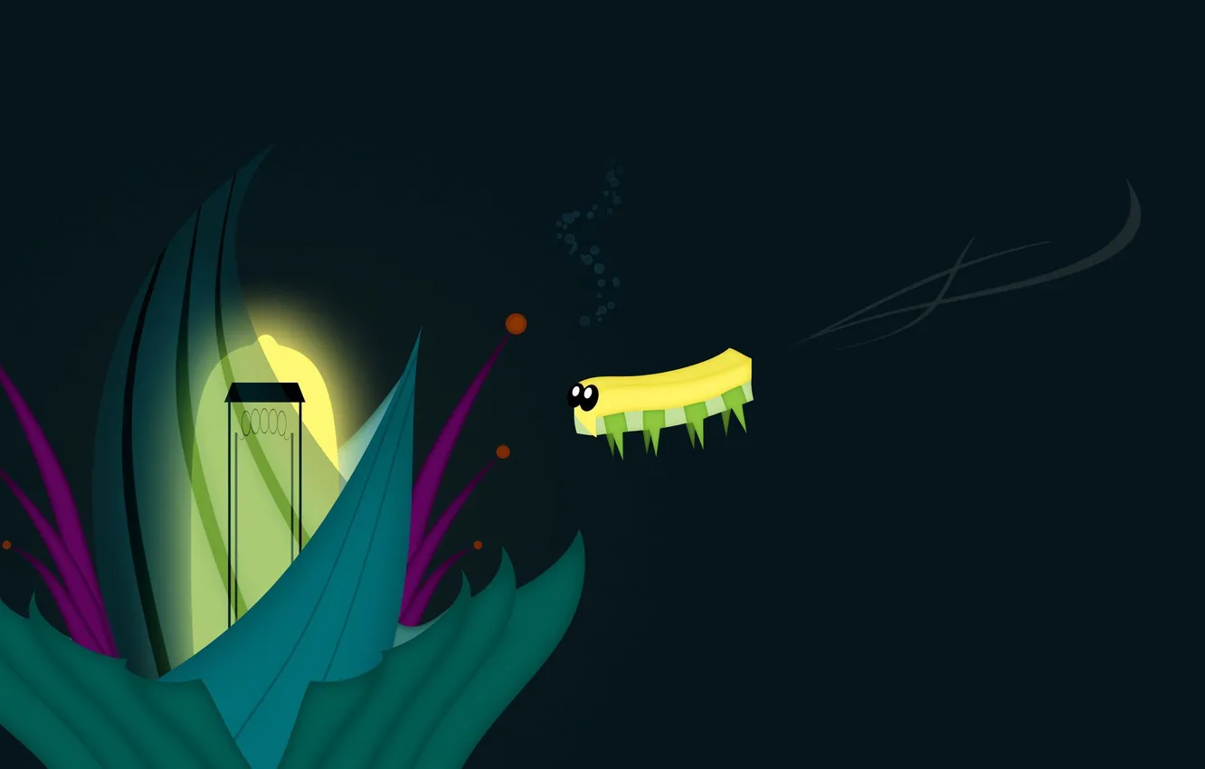 Photo wallpaper water, bubbles, flower. lamp