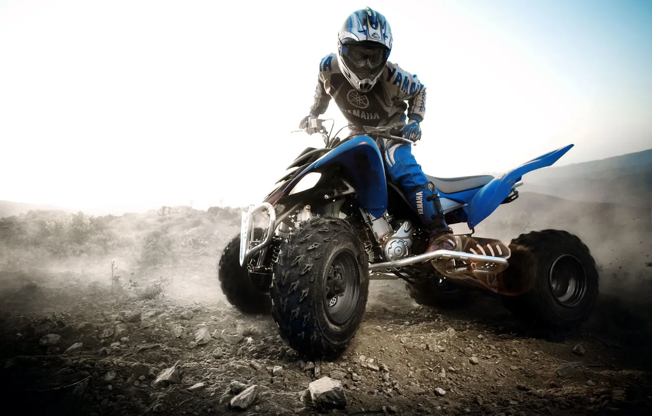 Photo wallpaper ATV, racer, Yamaha