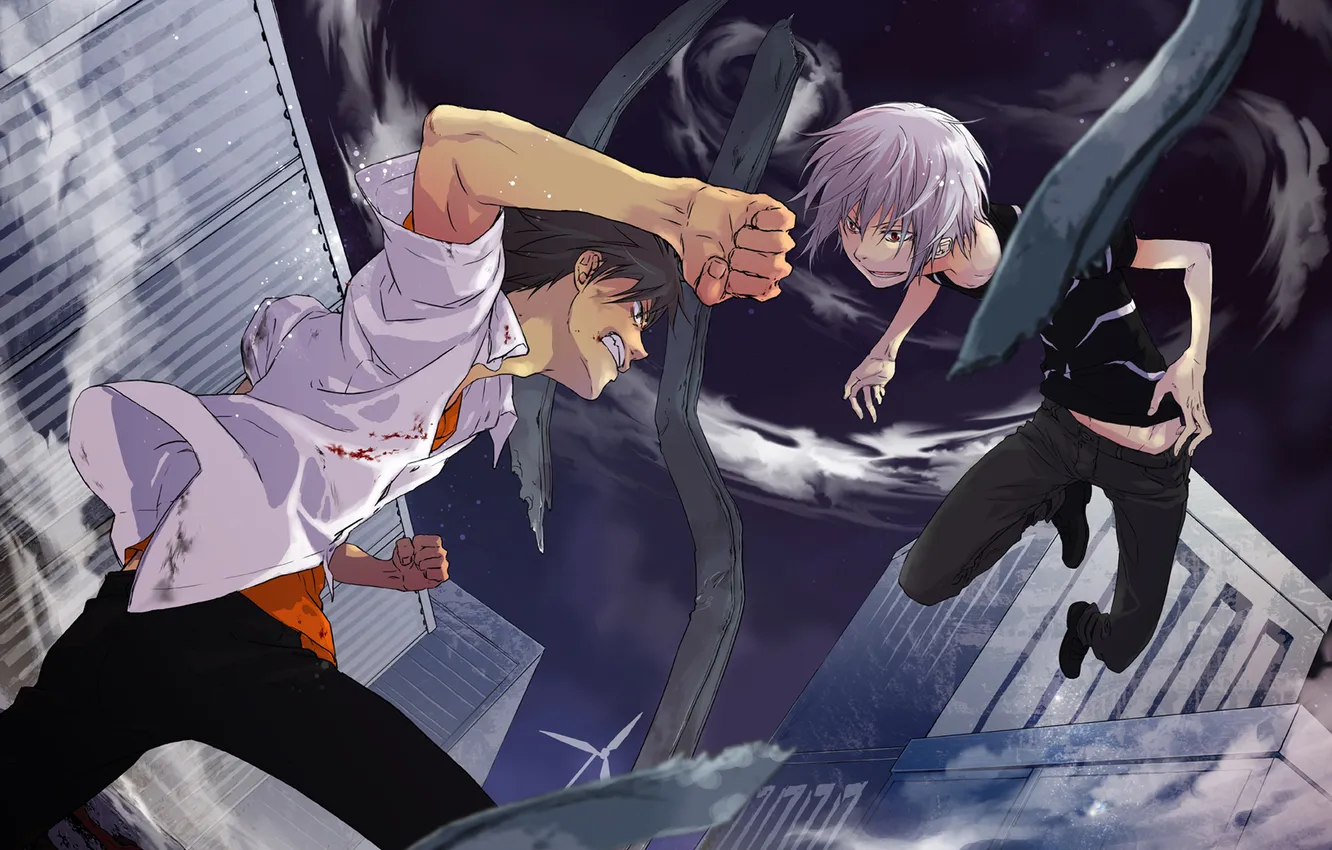 Photo wallpaper the city, fight, to aru majutsu no index