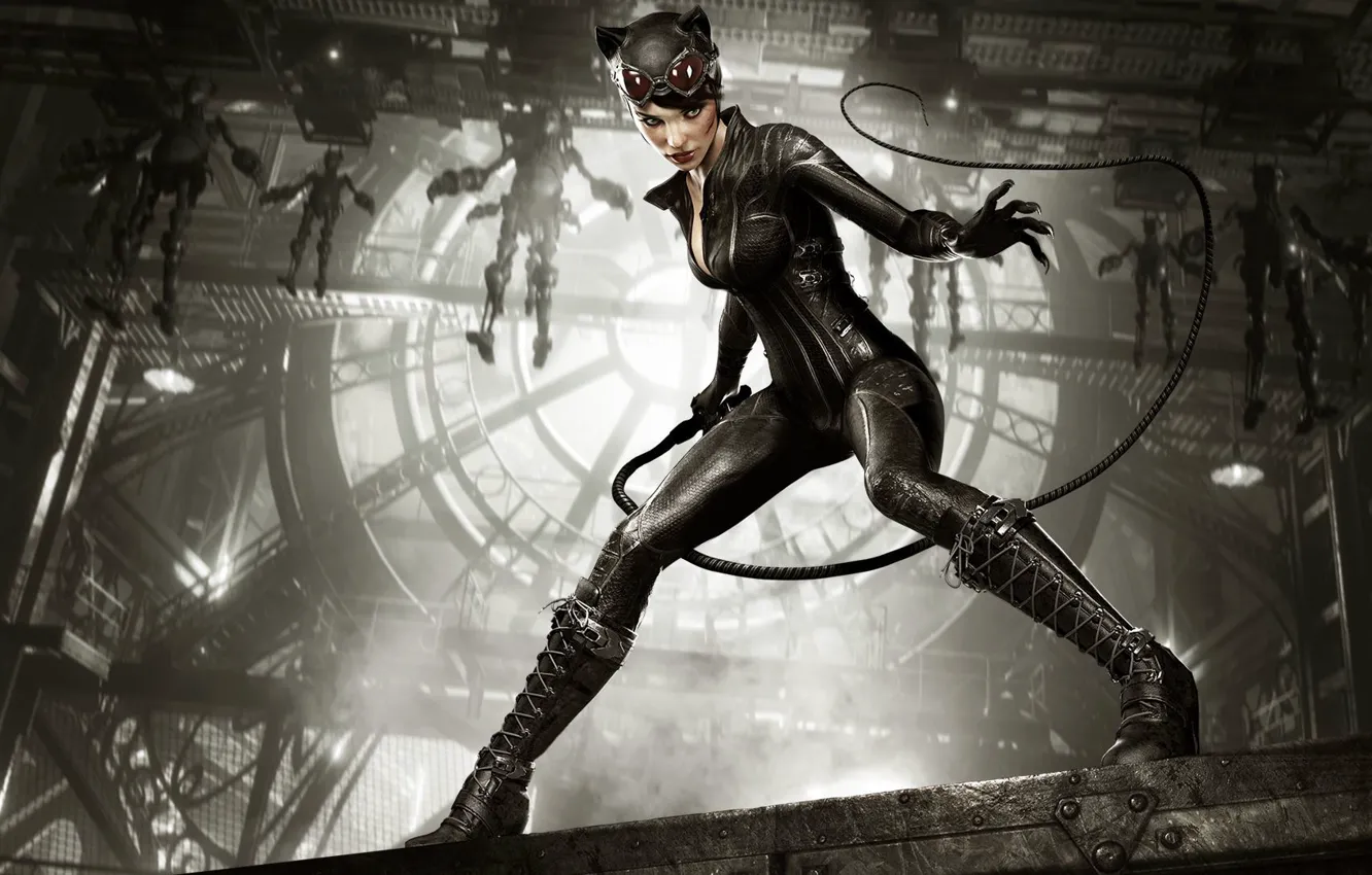 Photo wallpaper light, equipment, Cat woman, DLC, whip, Gotham, Warner Bros. Interactive Entertainment, Rocksteady Studios