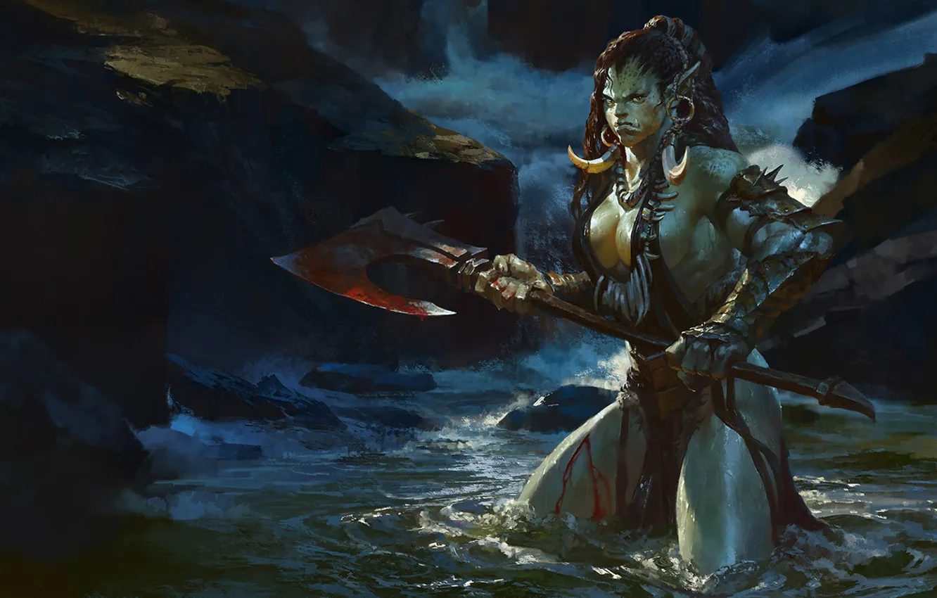 Photo wallpaper Orc, warcraft, orc, Bayard Wu