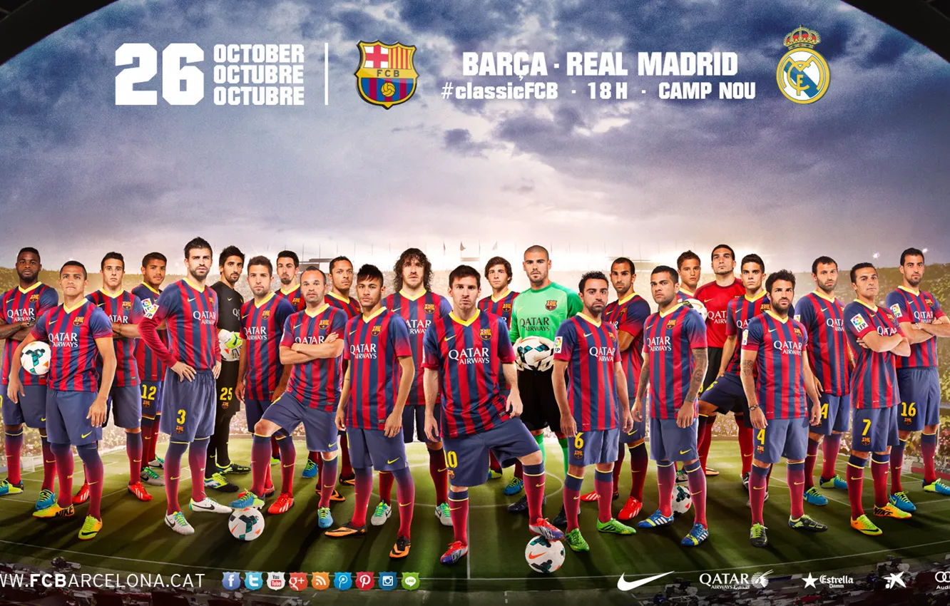 Photo wallpaper FC Barcelona, Barca, ClassicFCB