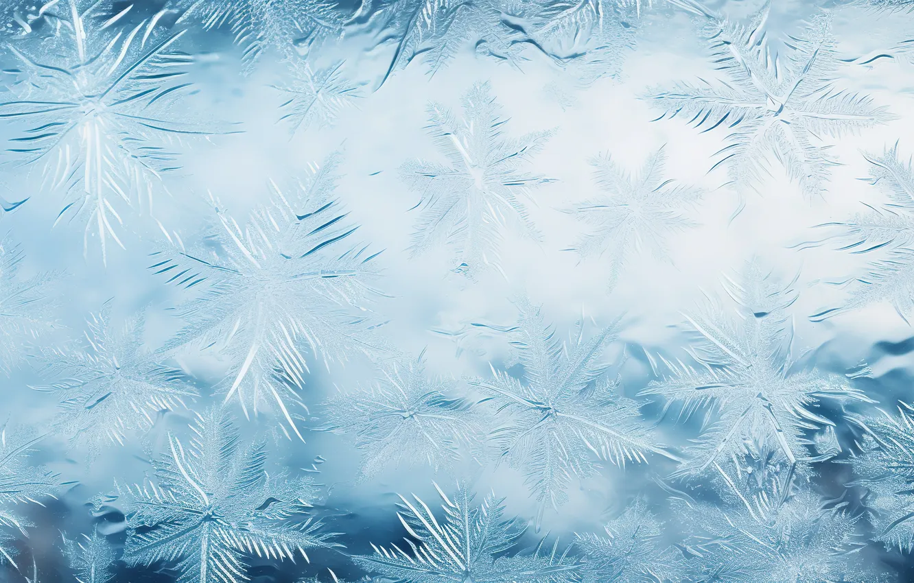 Photo wallpaper ice, winter, frost, glass, snow, background, window, frost