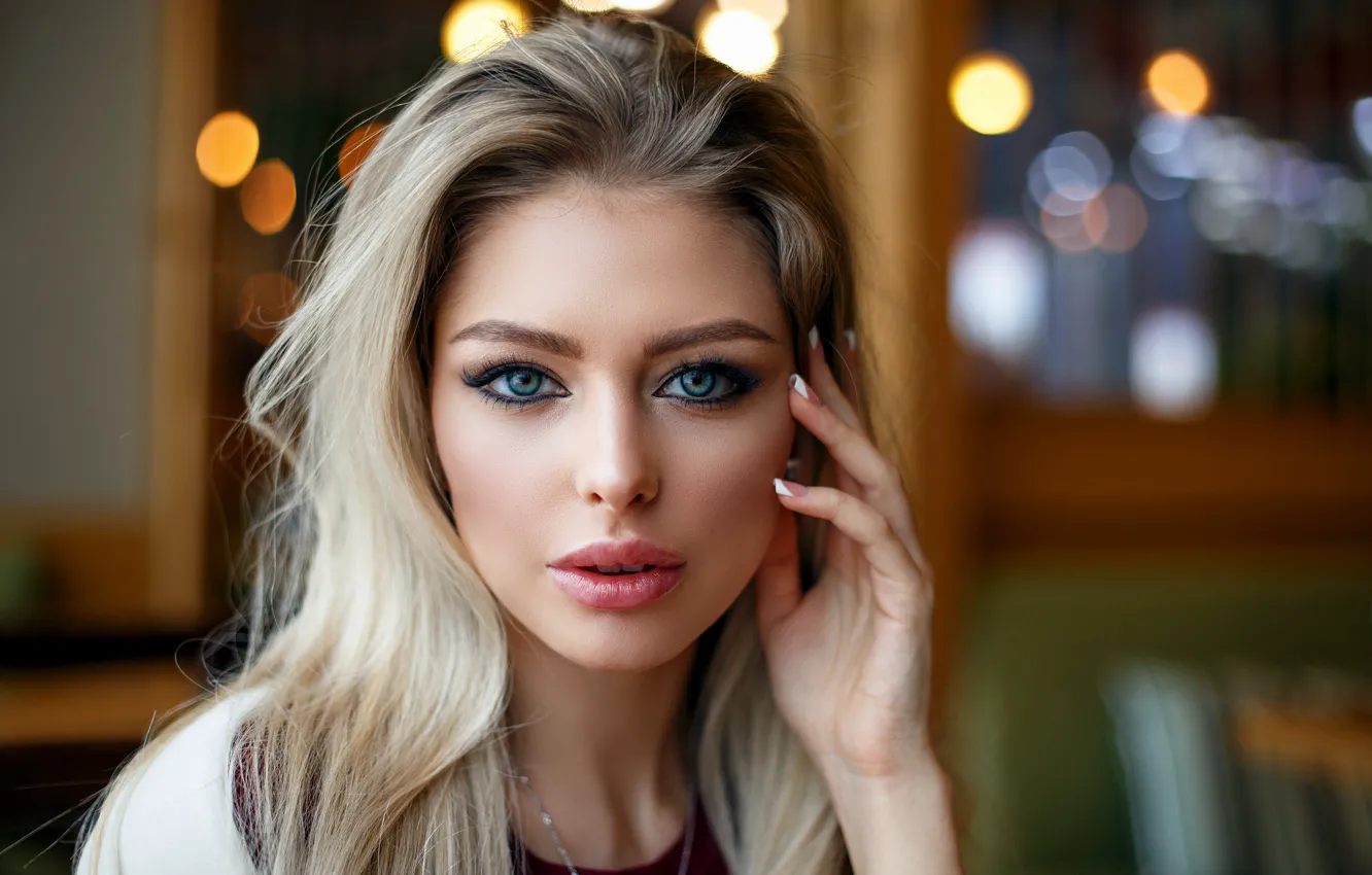 Photo wallpaper girl, Olga, long hair, photo, photographer, blue eyes, model, beauty