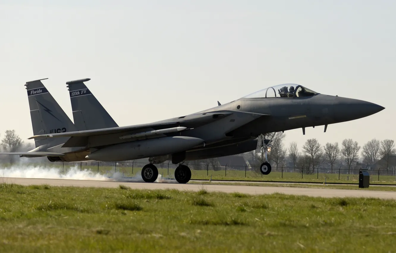 Photo wallpaper Eagle, F-15, UNITED STATES AIR FORCE, the fourth generation, McDonnell Douglas, American all-weather fighter