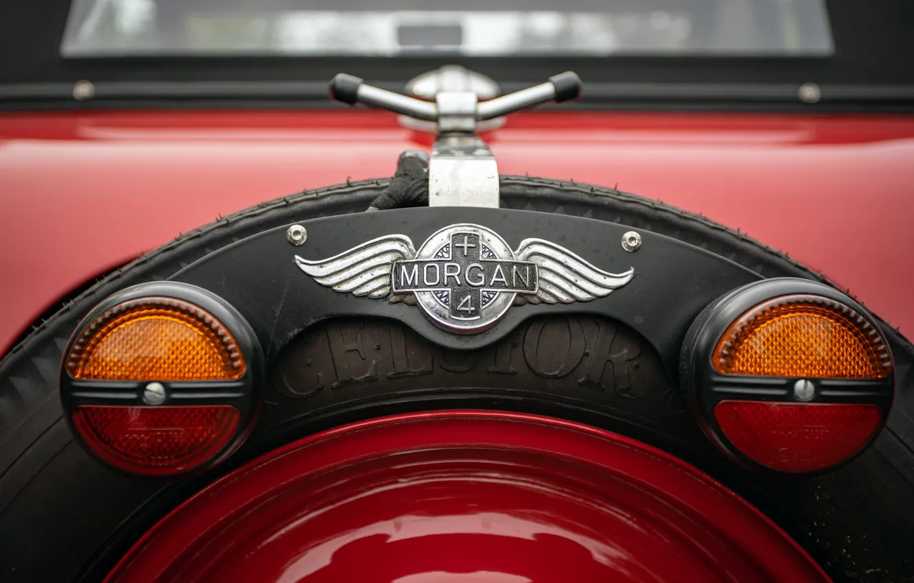 Photo wallpaper retro, lights, emblem, classic, Morgan +4