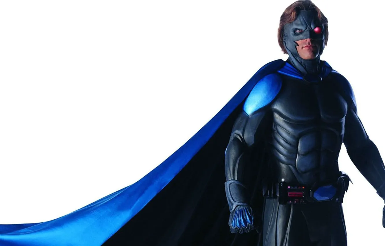 Photo wallpaper mask, hero, costume, belt, cloak, red eye, neitman, Nightman