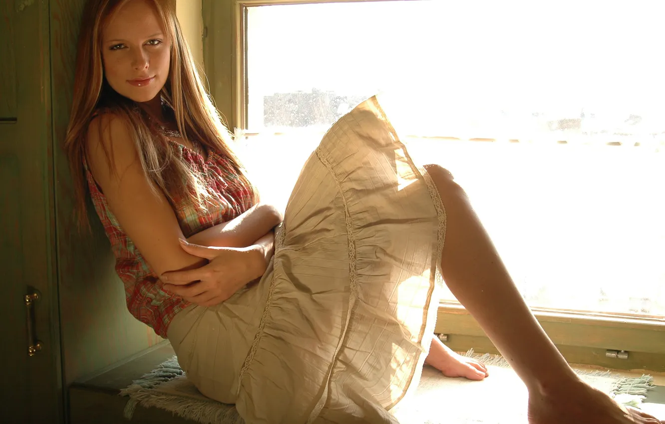 Photo wallpaper girl, brown hair, Met Art, Monika A