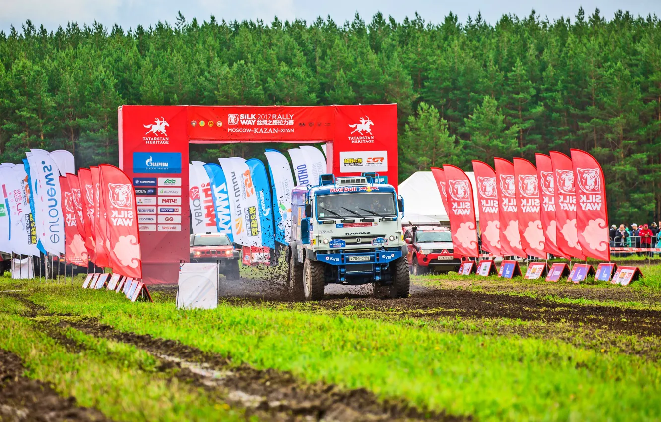 Photo wallpaper Grass, Sport, Speed, Race, Master, Dirt, Squirt, Russia
