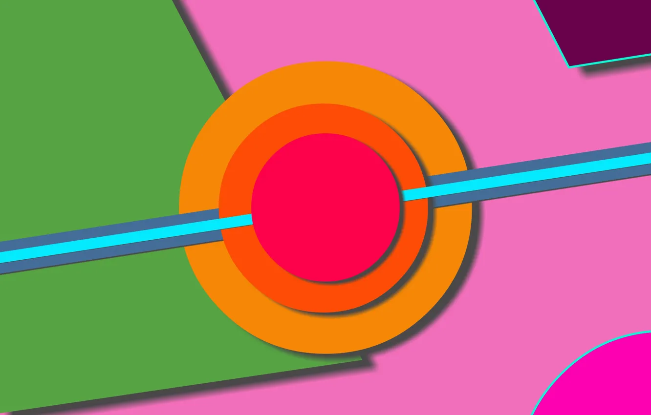 Photo wallpaper circles, strip, Wallpaper, abstract, A-line