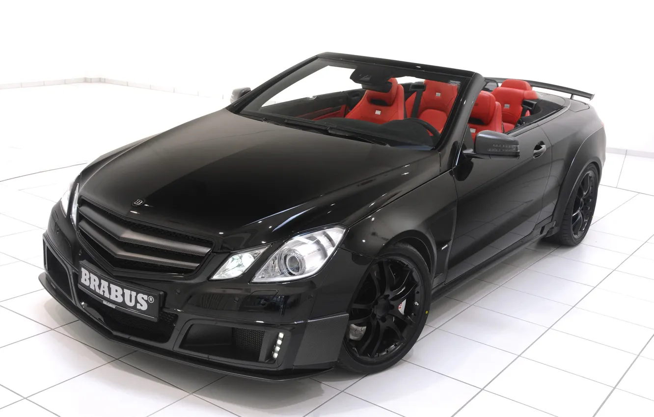 Photo wallpaper tuning, Mercedes, convertible, Brabus, black, Mercedes