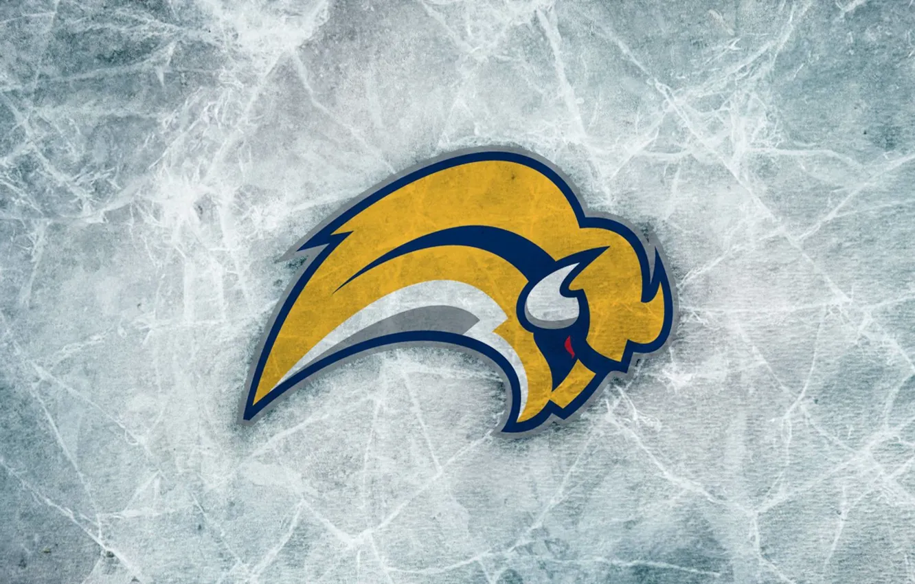 Photo wallpaper ice, logo, NHL, NHL, Buffalo Sabres, Buffalo, hockey club