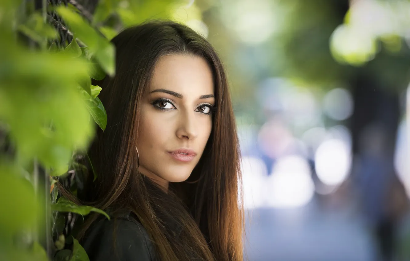 Photo wallpaper look, face, background, hair, beauty, Carlotta