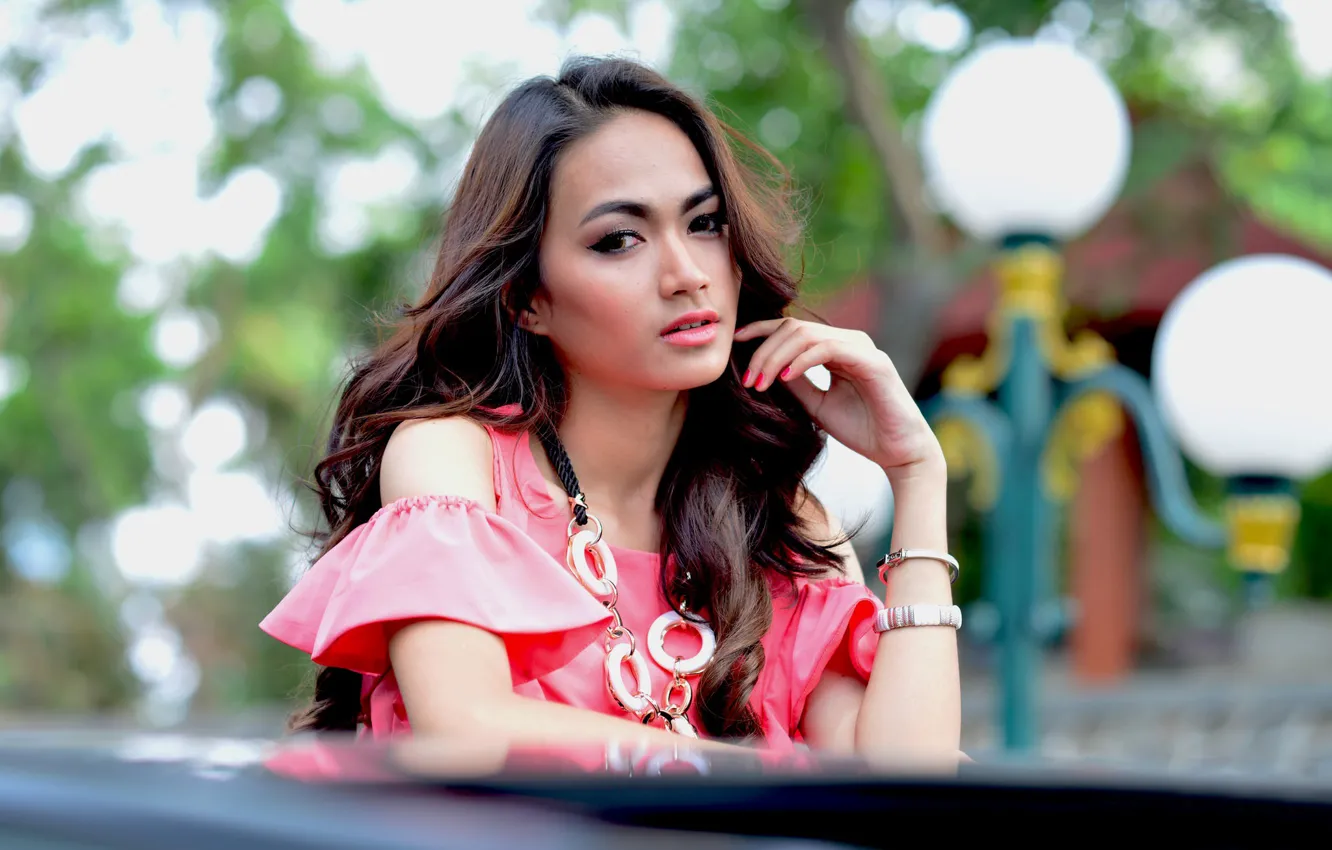 Photo wallpaper look, sexy, hair, Asian, cutie, Sandra Yunita