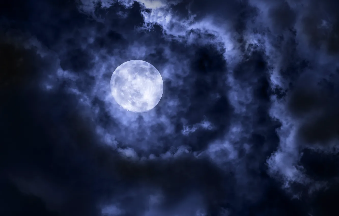 Wallpaper moon, clouds, satellite images for desktop, section космос ...